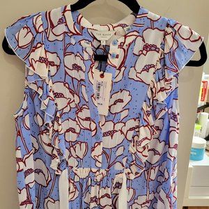 Ted Baker - AUDRIAR Sleeveless Frilled Top with Contrast Ties